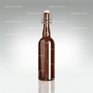 Бутылка «Бугельная» 0,750 л. (Коричневая) стеклянная с пробкой оптом и по оптовым ценам в Новороссийске