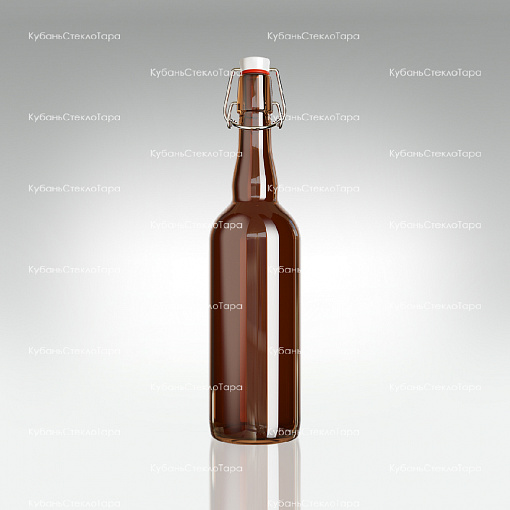 Бутылка «Бугельная» 0,750 л. (Коричневая) стеклянная с пробкой оптом и по оптовым ценам в Новороссийске
