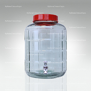 Бутыль (банка) стеклянный GL-70/18 л с краником оптом и по оптовым ценам в Новороссийске