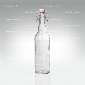 Бутылка «Бугельная» 0,500 л. (прозрачная) стеклянная с пробкой оптом и по оптовым ценам в Новороссийске