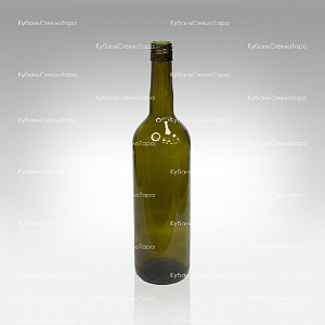 Бутылка 0,750 Бордо оливковая ВИНТ(30) стекло оптом и по оптовым ценам в Новороссийске