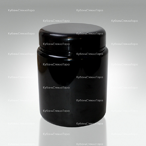 Банка 1 л (100) пластик черная с крышкой (Б-Ч-1000) оптом и по оптовым ценам в Новороссийске
