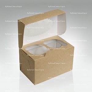 Упаковка для маффинов 100х160х100 мм (для 2 шт) оптом и по оптовым ценам в Новороссийске