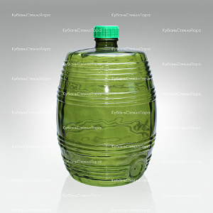 Бутыль 10,0 л Бочонок (зеленый) стеклянный оптом и по оптовым ценам в Новороссийске