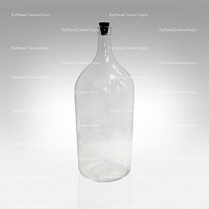 Бутыль 3,075 л "Четверть" стеклянный с пробкой оптом и по оптовым ценам в Новороссийске