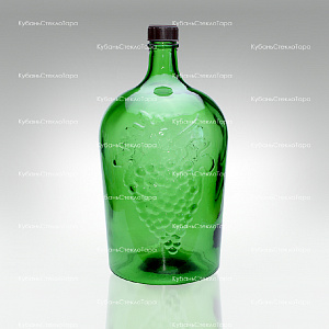 Винная бутылка 5 л (38) зеленая стекло оптом и по оптовым ценам в Новороссийске