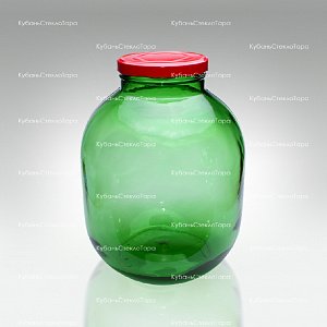7,0 ТВИСТ (110) банка стеклянная с крышкой (зелёный) оптом и по оптовым ценам в Новороссийске