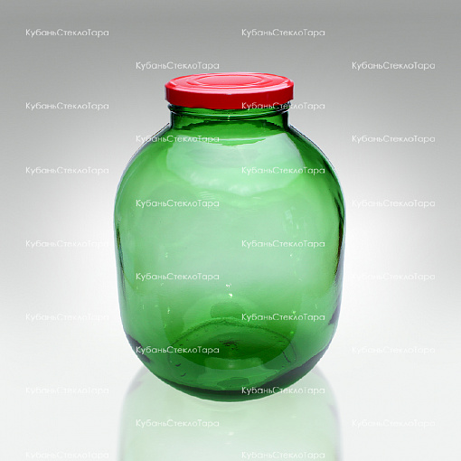 7,0 ТВИСТ (110) банка стеклянная с крышкой (зелёный) оптом и по оптовым ценам в Новороссийске